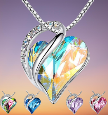 Womens silver Heart Necklace – 925 silver