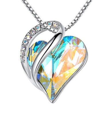 Aura Heart Neckalce - 925 silver