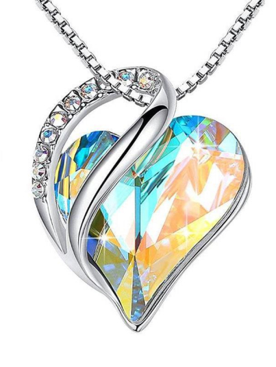 Aura Heart Neckalce - 925 silver