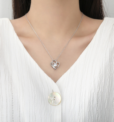 Zircon Double Love Necklace