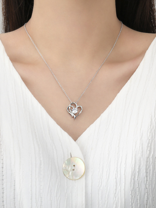 Zircon Double Love Necklace