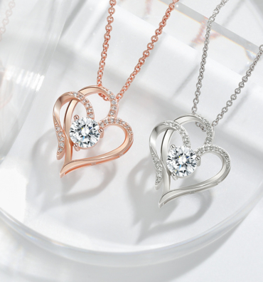 Zircon Double Love Necklace