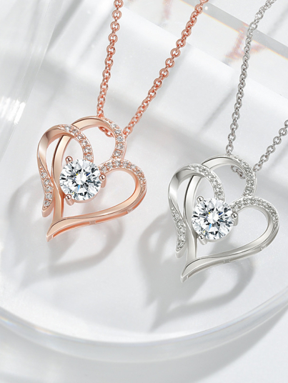 Zircon Double Love Necklace