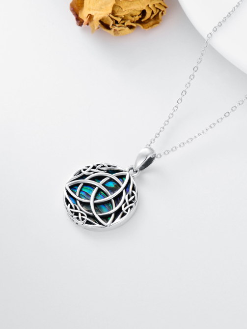 Sterling Silver Celtic Necklace for Womens