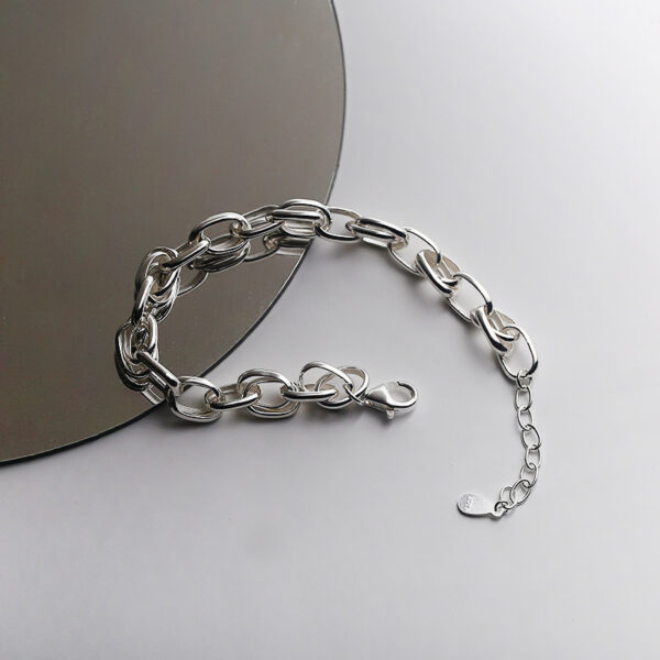 Thick chain silver bracelet - Luna Luminary