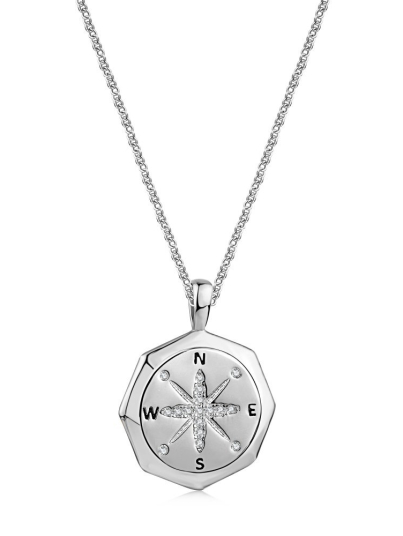 Women's silver Necklace (Lucky Compass Model)