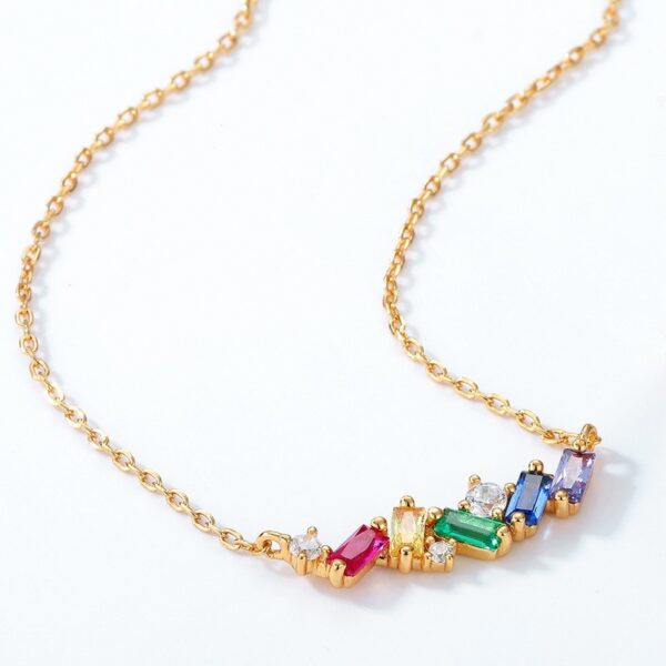 Womens Sterling Silver Candy Necklace