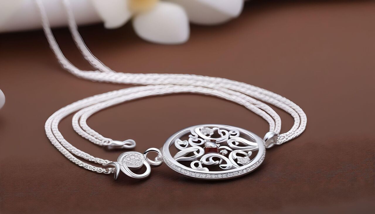 silver chain necklace - Luna LLuminary