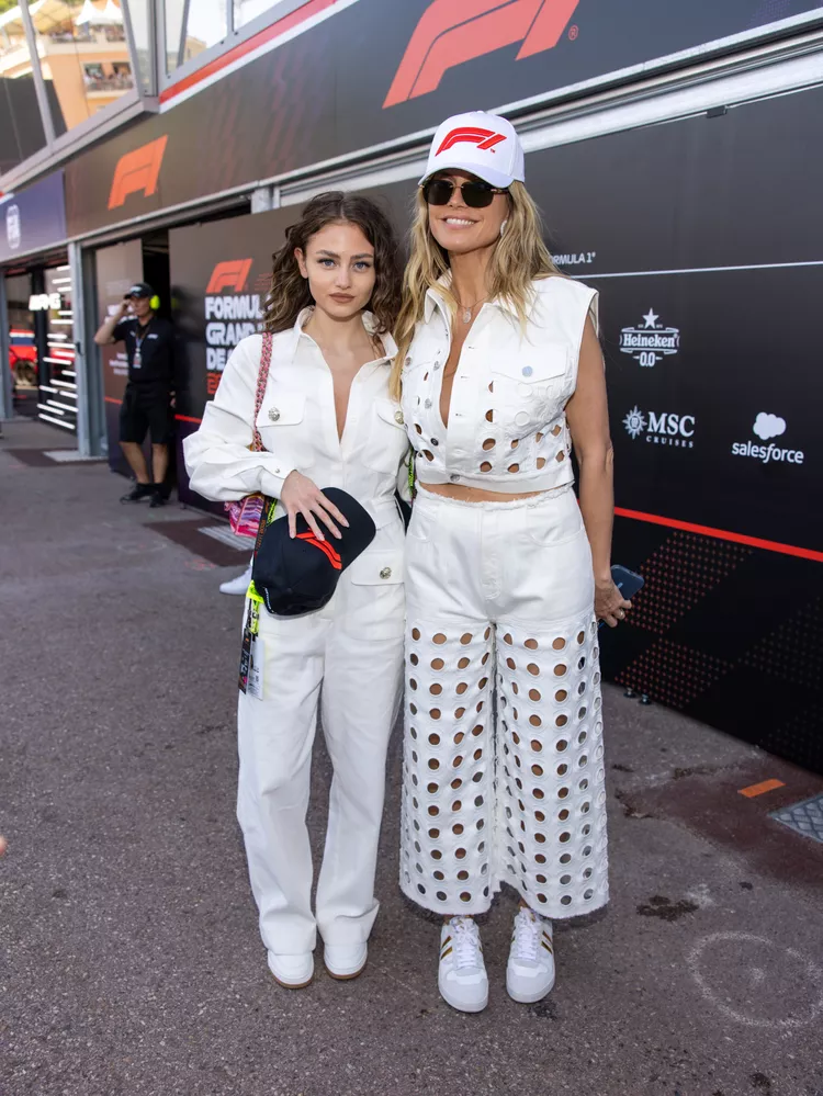 Heidi Klum and Her Daughter Leni Did Matching Race Style at the F1 Grand Prix